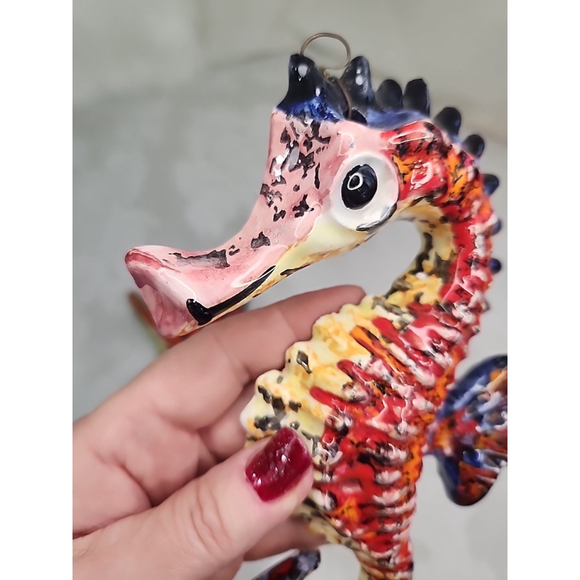 Vintage Italy Terra Cotta Sea Life Wall Hangings Set Of 3 - Picture 8 of 16